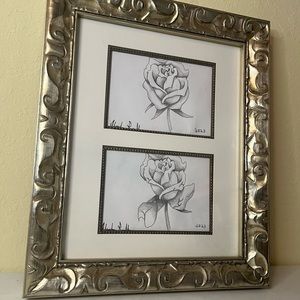 Decoration for Living Room Rose Flowers Art Drawing By Alexander Randles